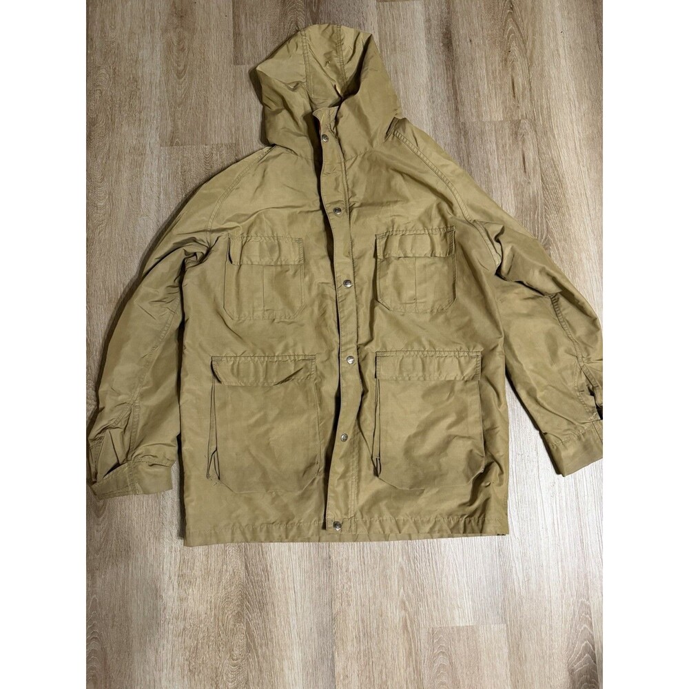 Vintage Woolrich Flannel Lined Plaid Tan Jacket Men’s Medium